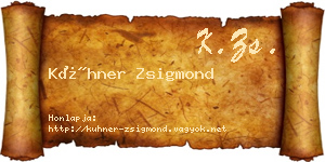Kühner Zsigmond névjegykártya