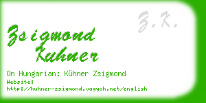 zsigmond kuhner business card